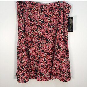 Kasper & Company Black, Red, and  Pink Circle Skirt sz 14
